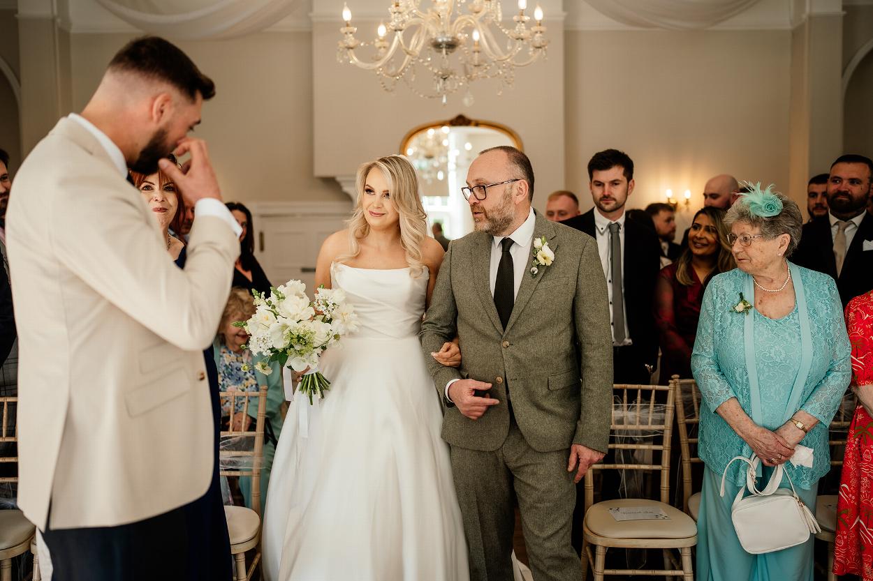 Bedford Wedding Photographer - Woodland Manor Hotel - Bedfordshire Wedding Photography - Ceremony Wedding Photography - Aisle Walk